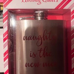 Christmas Naughty is the new nice Silver Flask